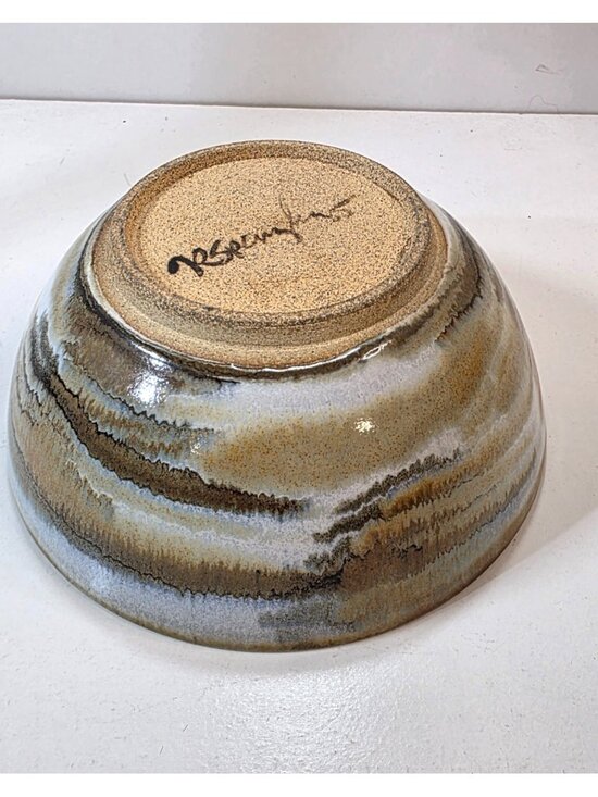 Spangler | The Marks Project Vtg Ross Spangler Agate Glaze Swirl Ceramic Bowl California Studio Art Pottery